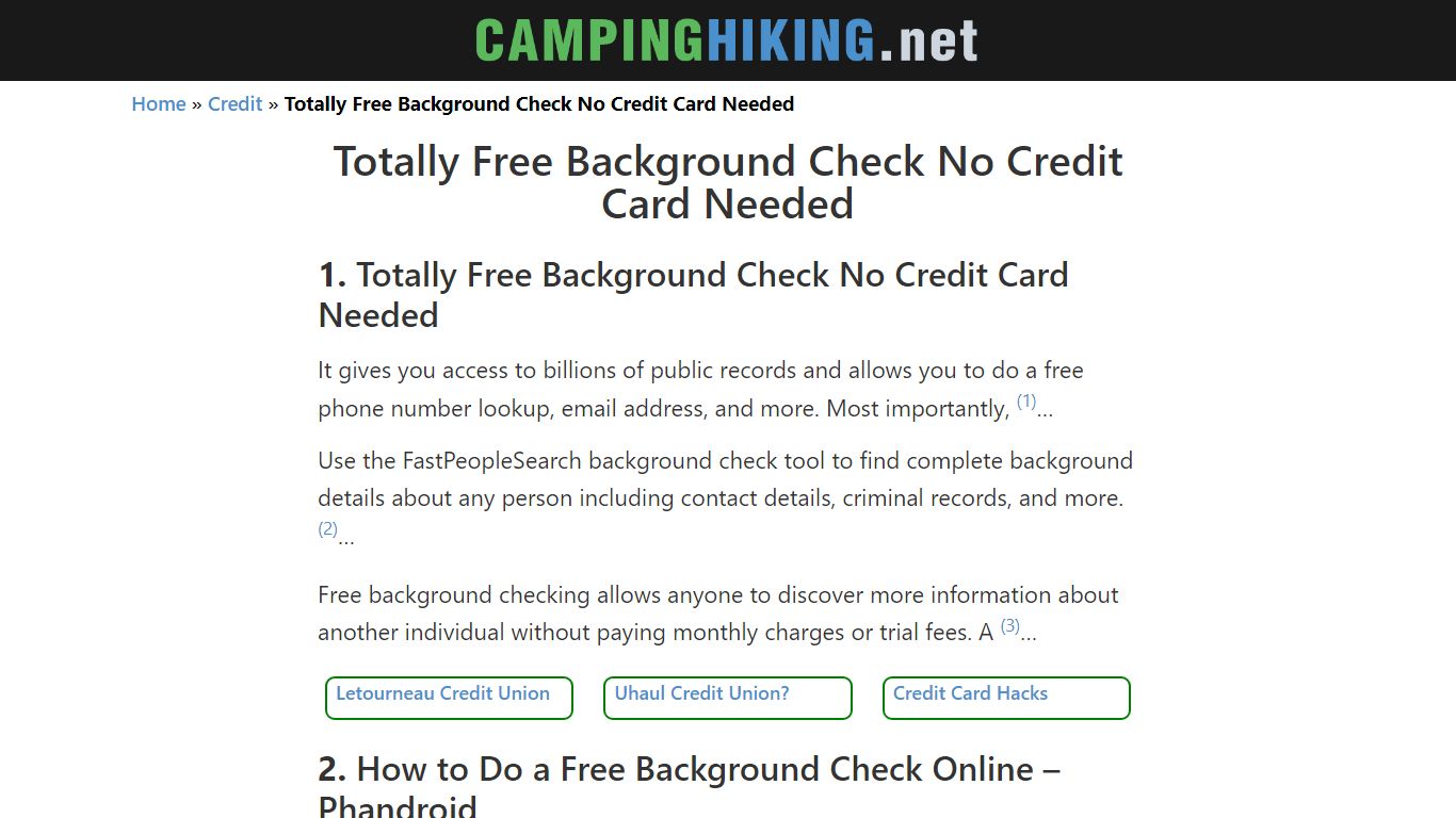 Totally Free Background Check No Credit Card Needed